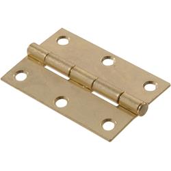 3 in. Light Narrow Hinge with Removable Pin, Brass Plated