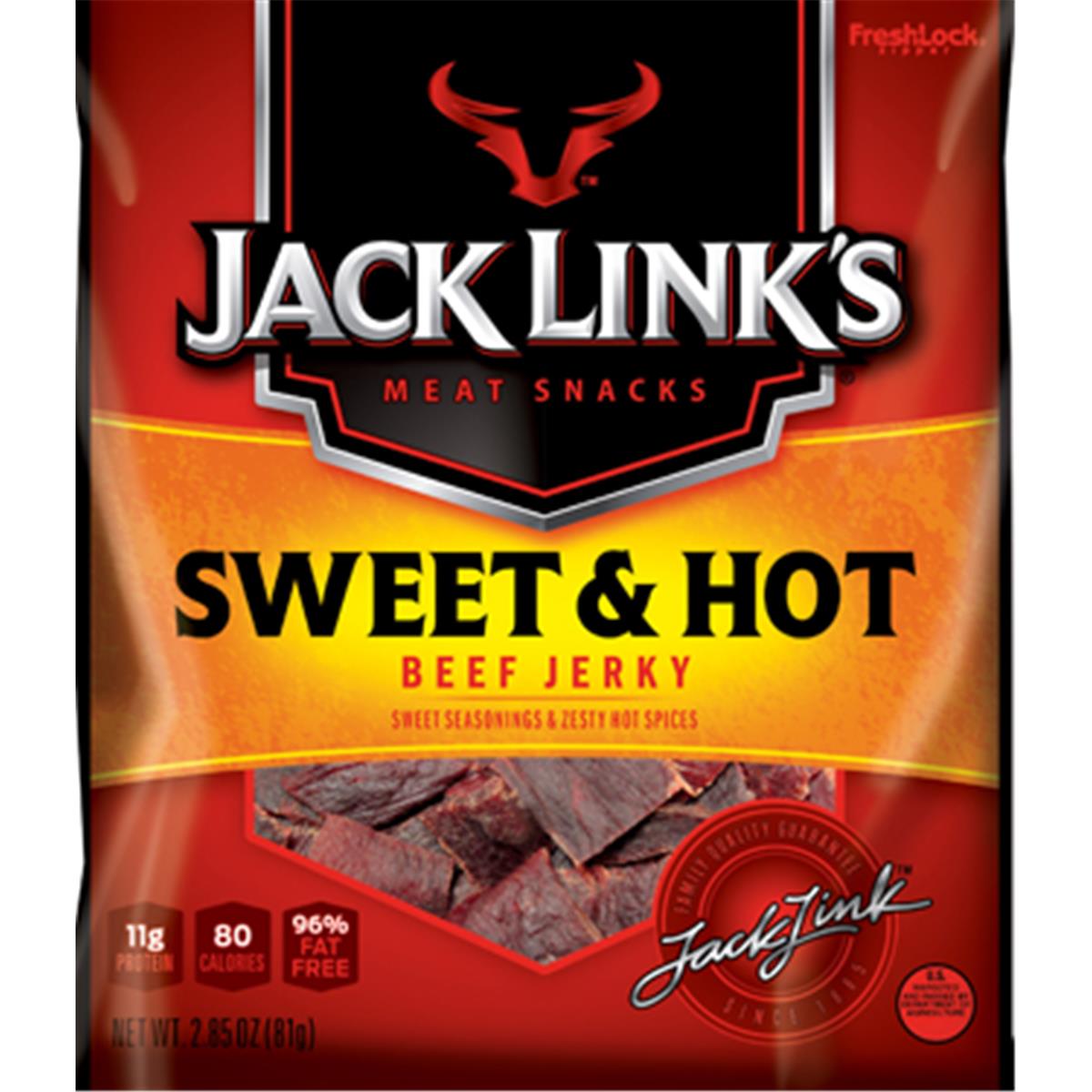 Picture of Jack Link 10000007616 2.85 oz Sweet & Hot Beef Jerky - Pack of 8