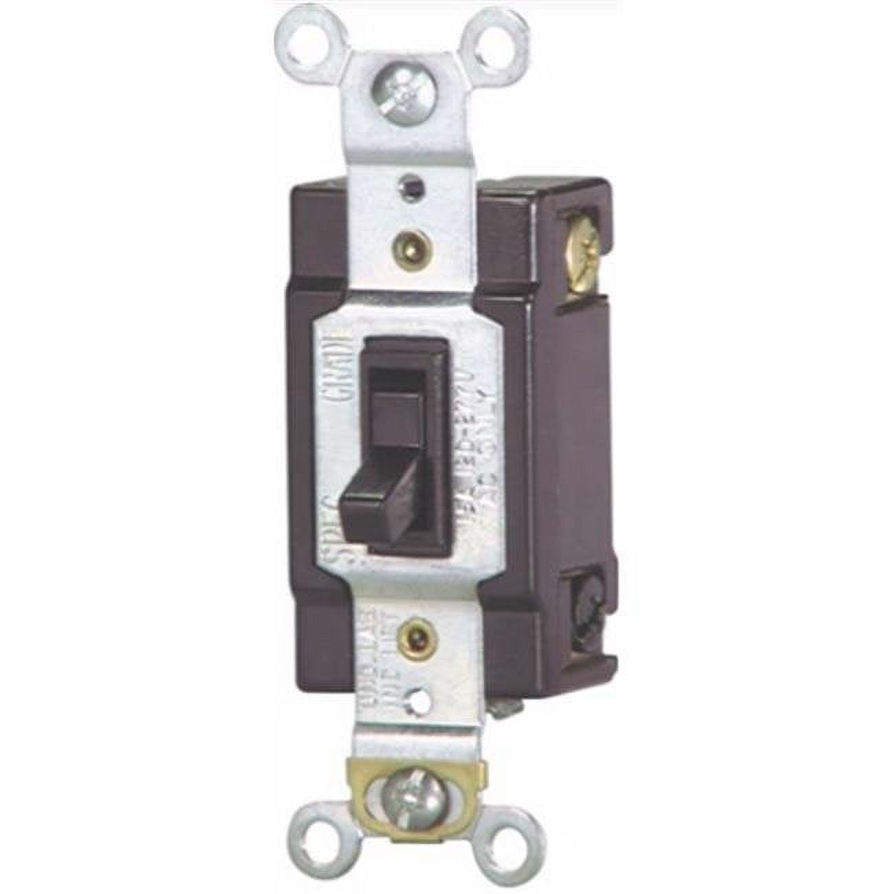Cooper Wiring  120 V-15 Amp Commercial Toggle Framed 4-Way AC Quiet Switch, White