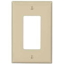 1 Gang Decorator GFCI Wallplate, Ivory