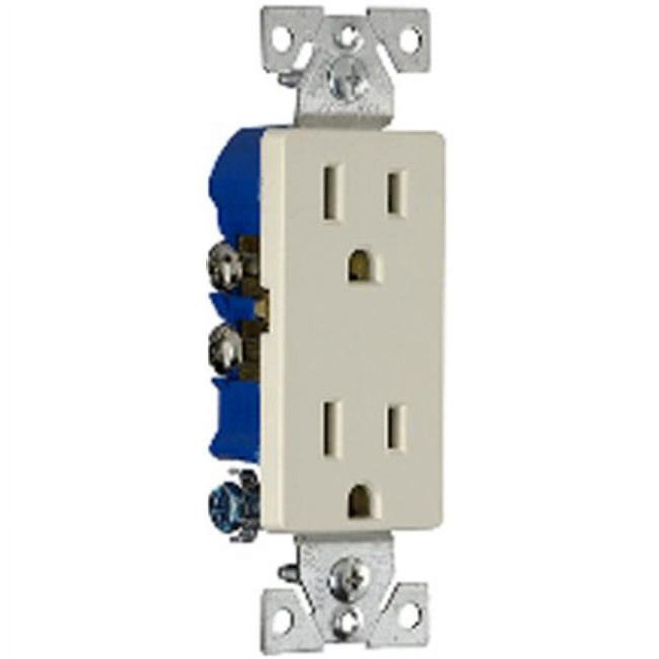 Picture of Cooper Wiring 1107W-BOX Decorator Straight Blade Duplex Receptacle, White