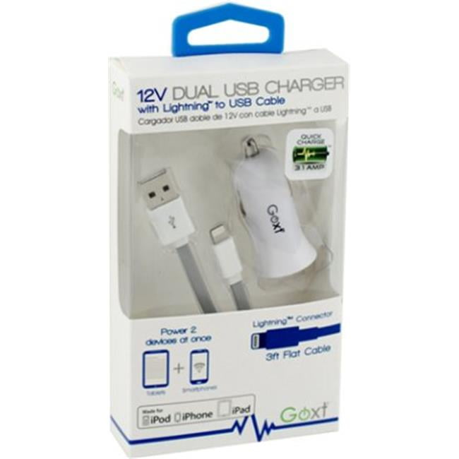 Picture of Custom Accessories 10672 23683 Dual USB Charger with iPhone, White - Pack of 3