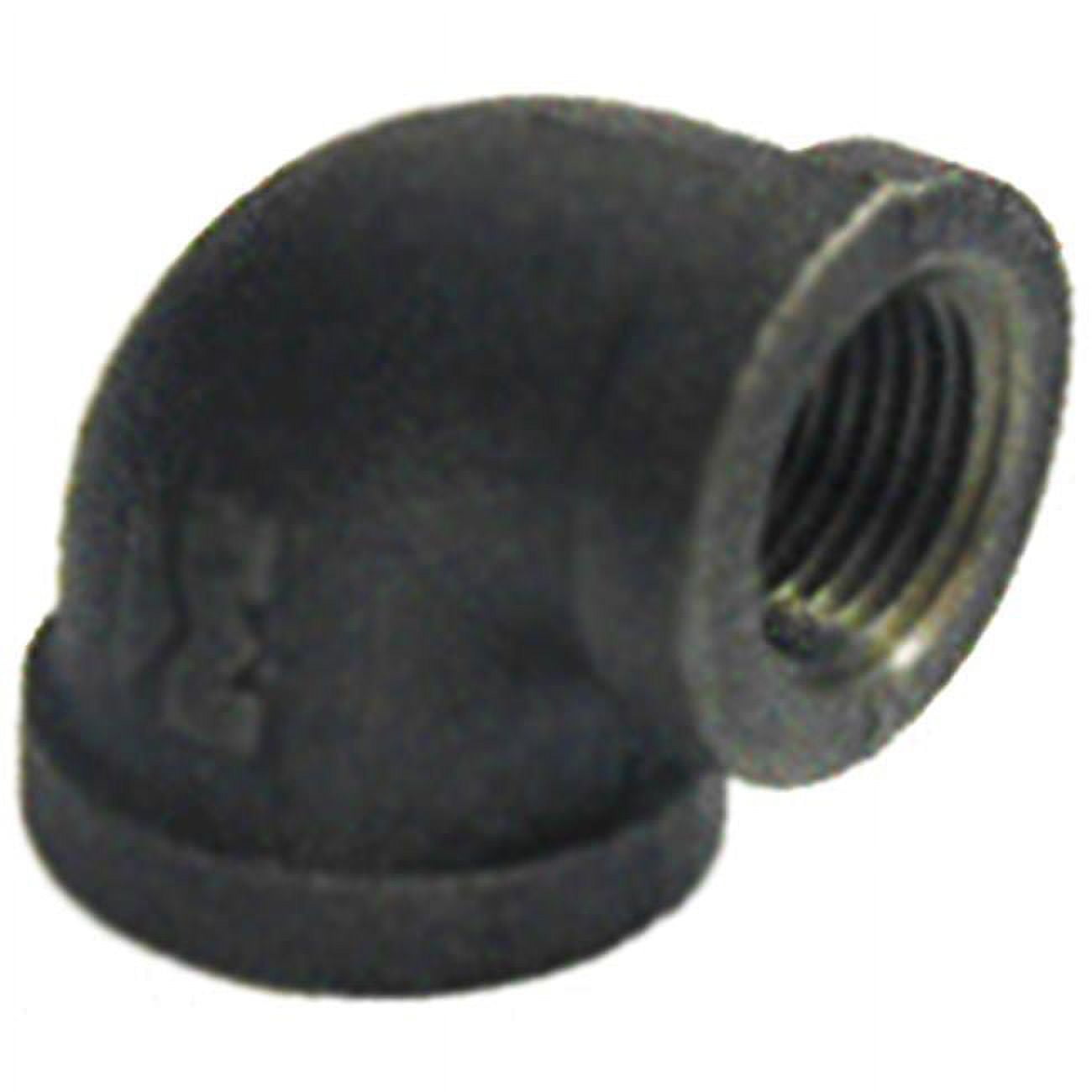 0.5 x 0.38 in. Black Reducing Elbow