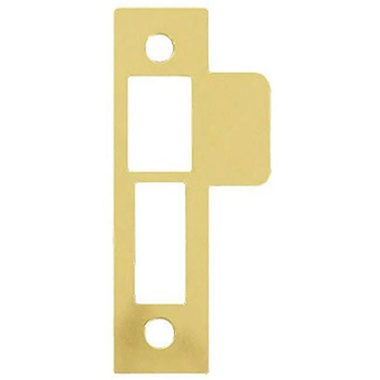 Latch Strike with Screw, Bright Brass