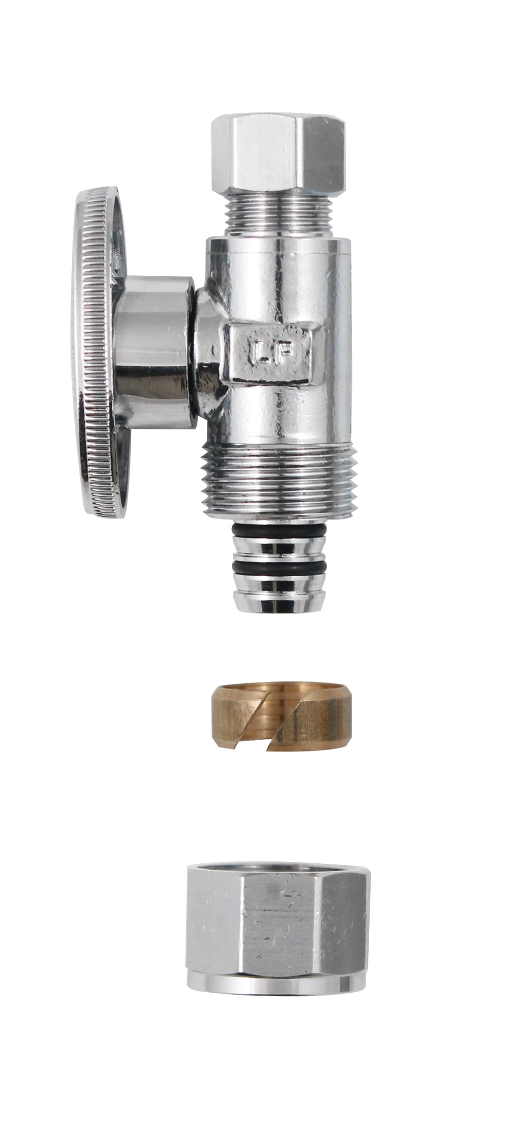 0.63 x 0.25 in. No Crimp Pex Straight Valve, Chrome