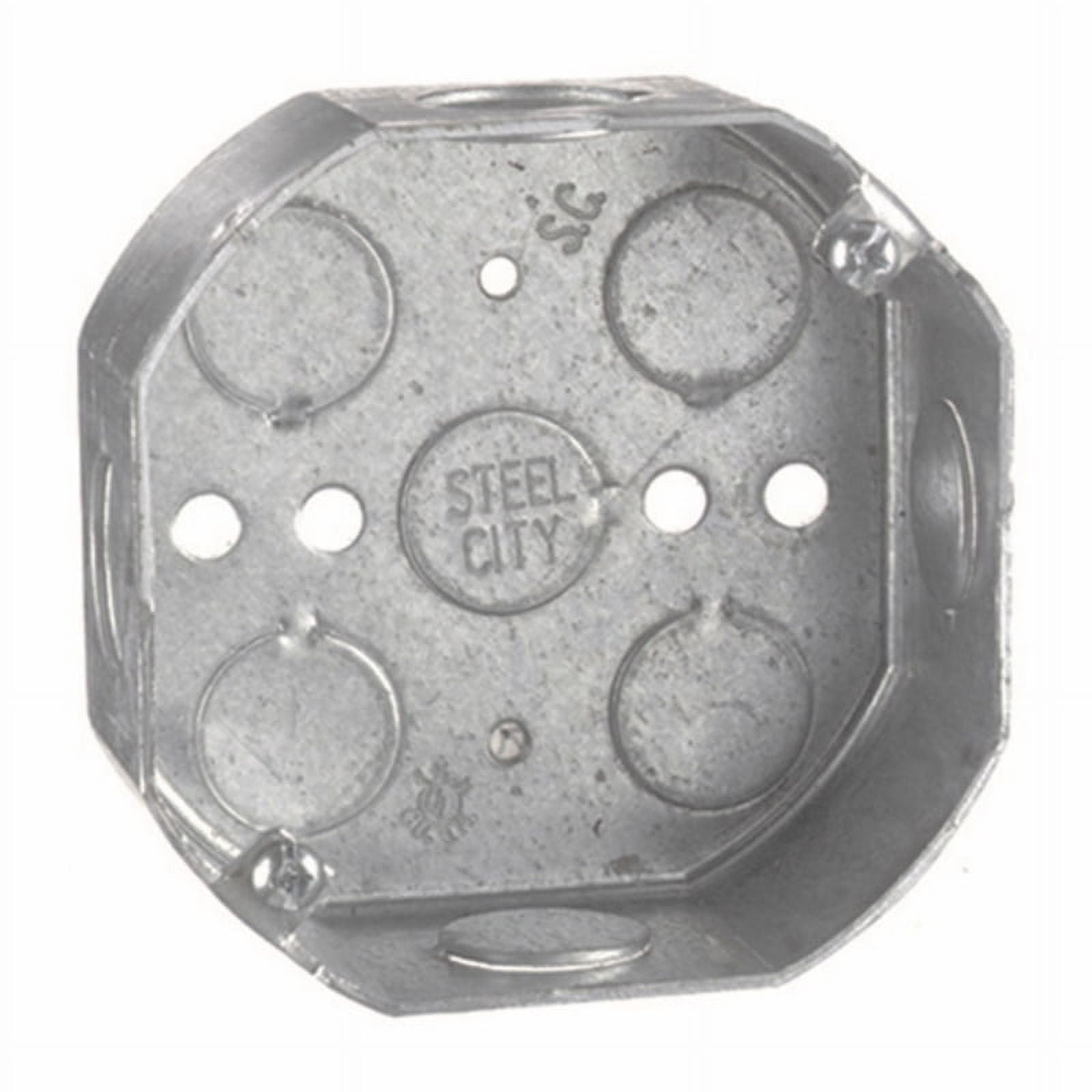 Picture of Hubbell 54152 4 in. Octagon Box with 0.5 in. & 0.75 in. Knockouts - 1.5 in.