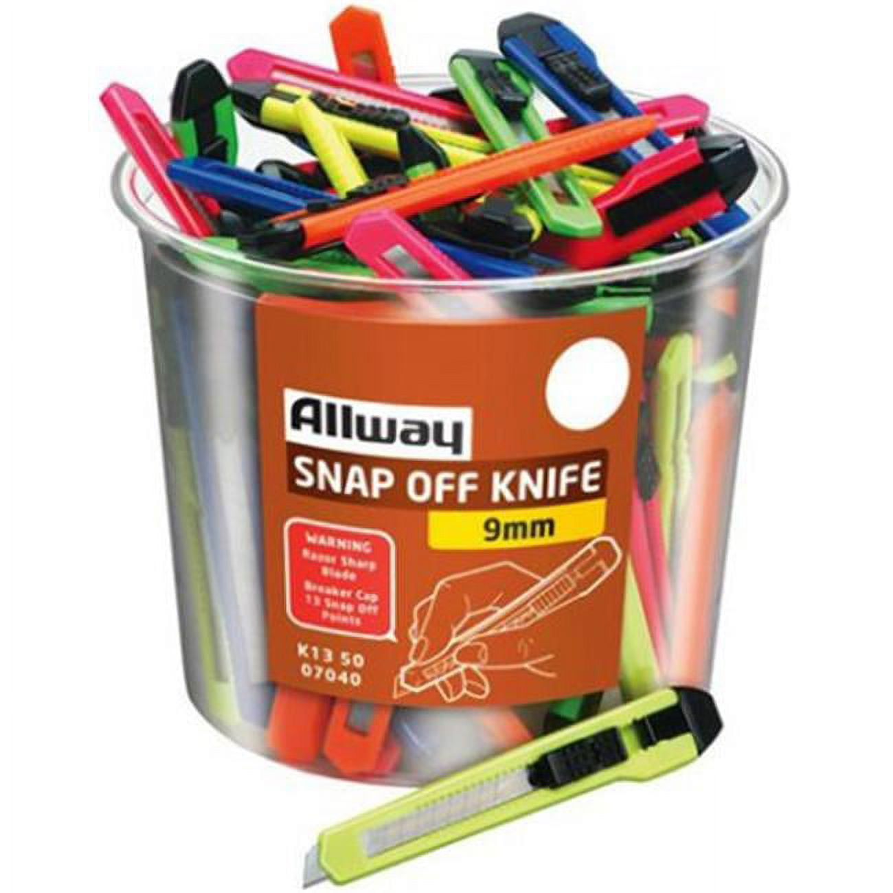 Picture of Allway Tools K13-50 PRIDE 13 Point Plastic Break-Away 50 Snap-Off Knives