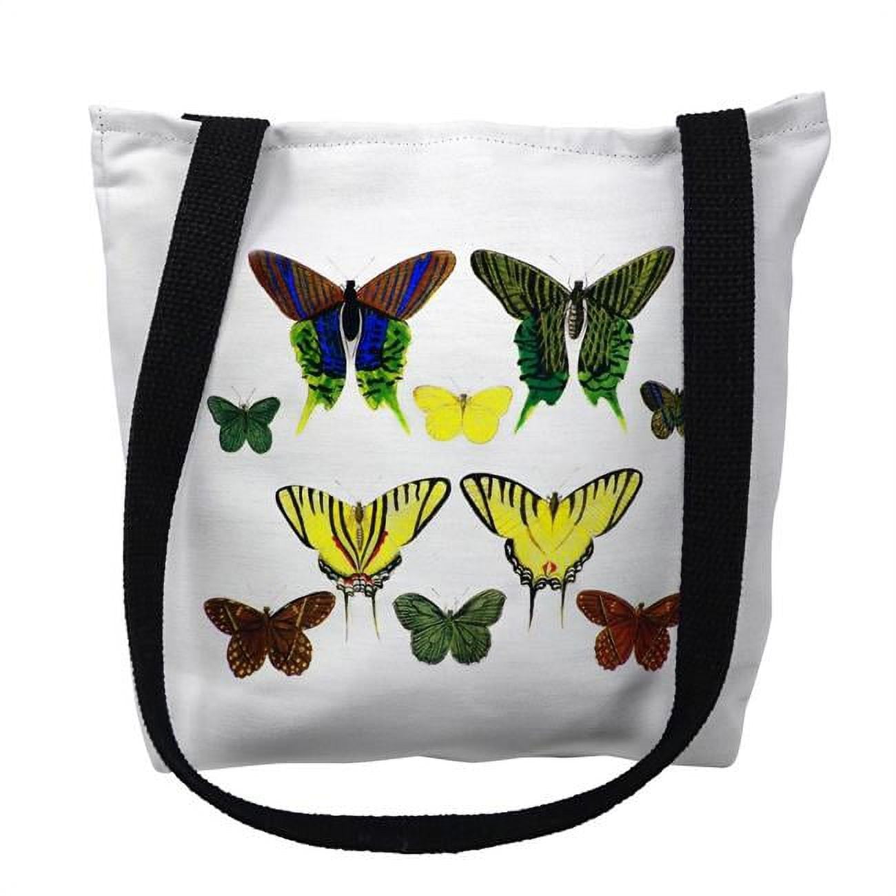 18 x 18 in. Green Butterflies Tote Bag - Large