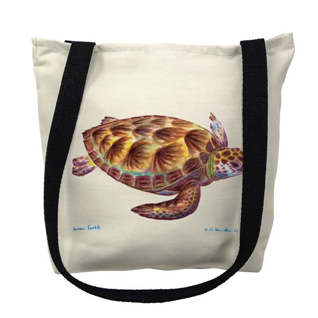 TY044G 18 x 18 in. Green Sea Turtle Tote Bag - Large