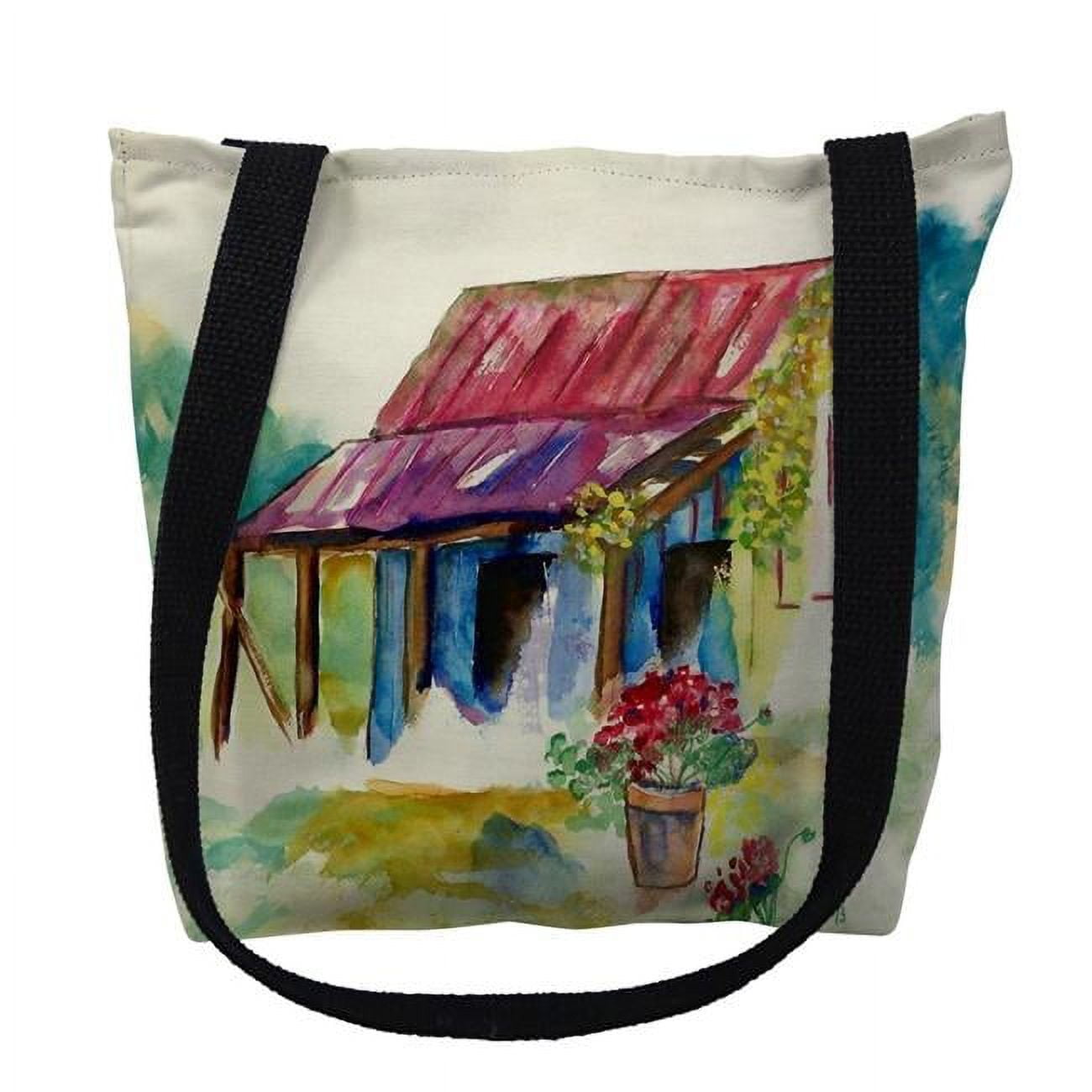 18 x 18 in. Barn & Geranium Tote Bag - Large