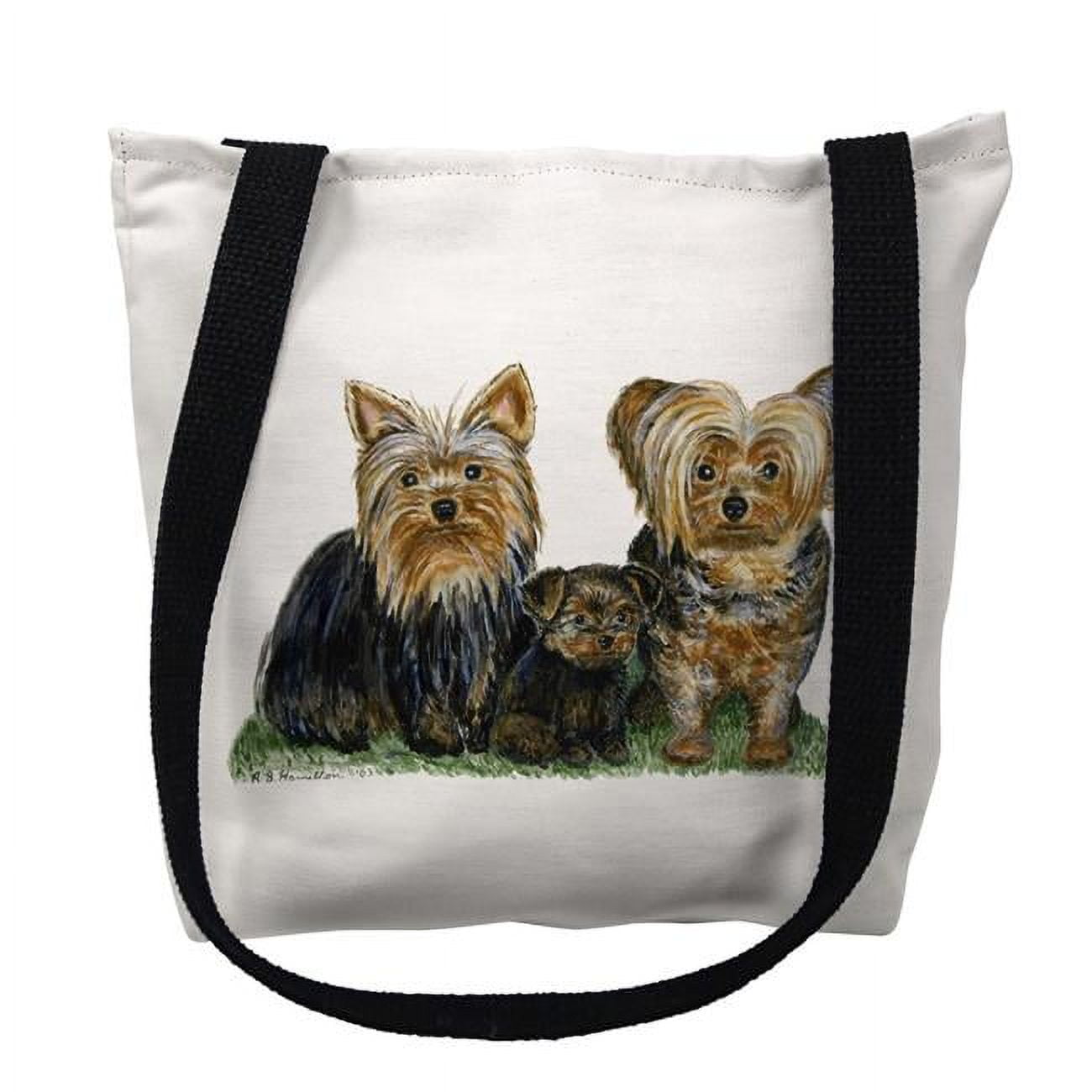 18 x 18 in. Yorkies Tote Bag - Large