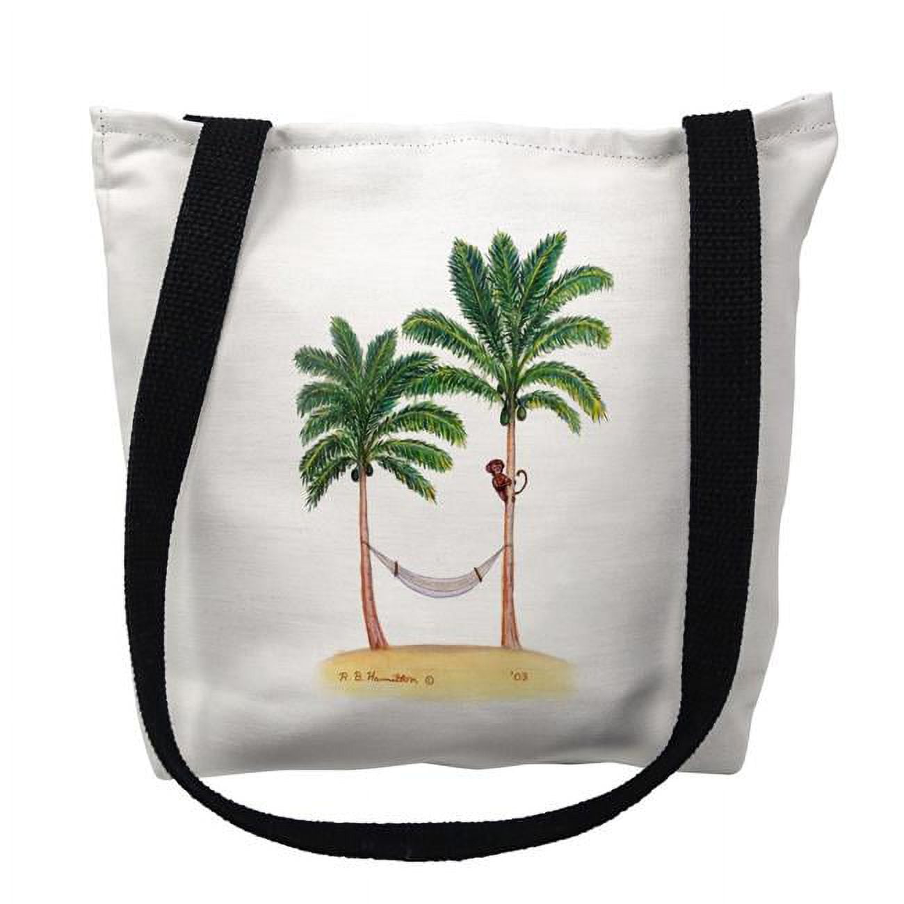 18 x 18 in. Palm Trees & Monkey Tote Bag - Large