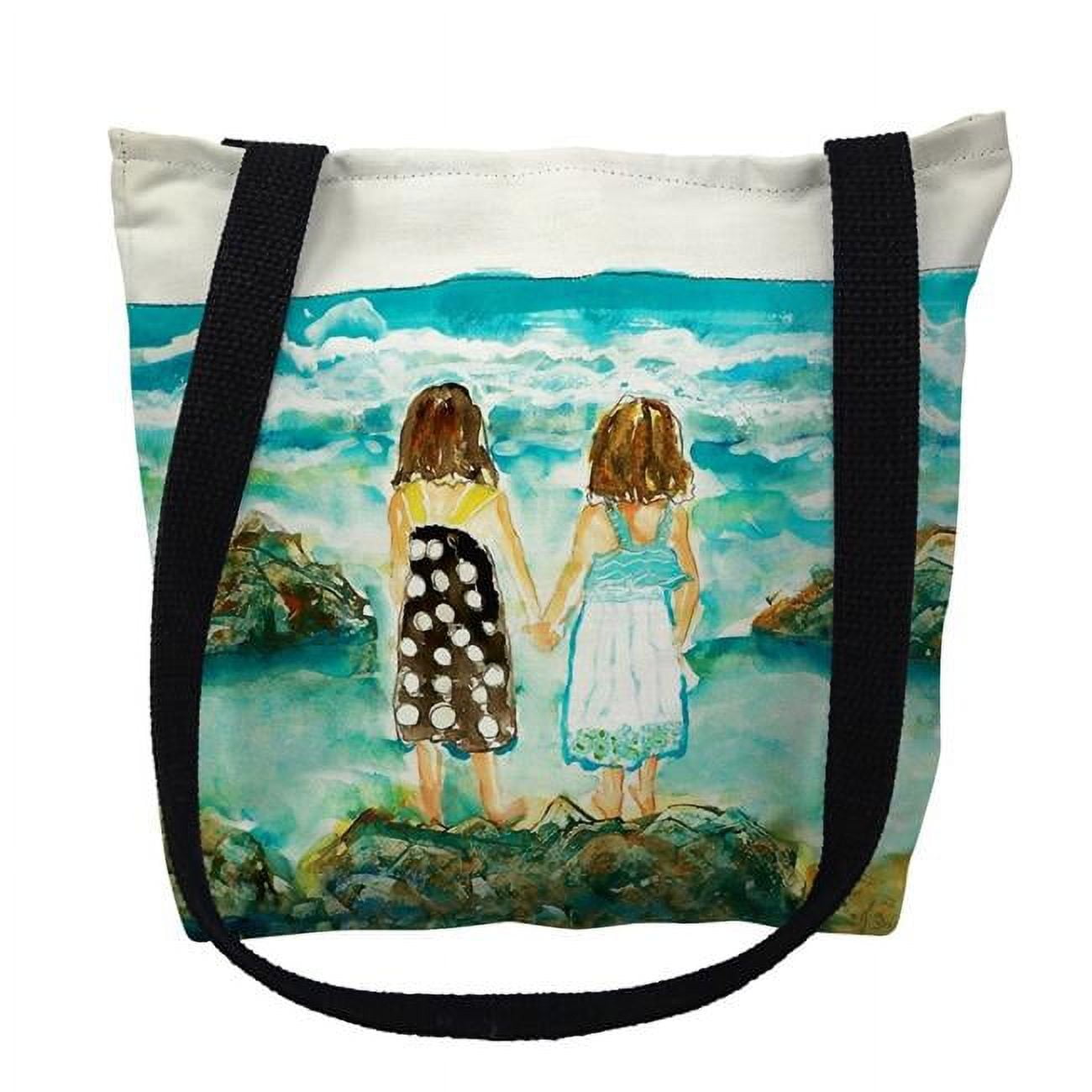 18 x 18 in. Twins on Rocks Tote Bag - Large
