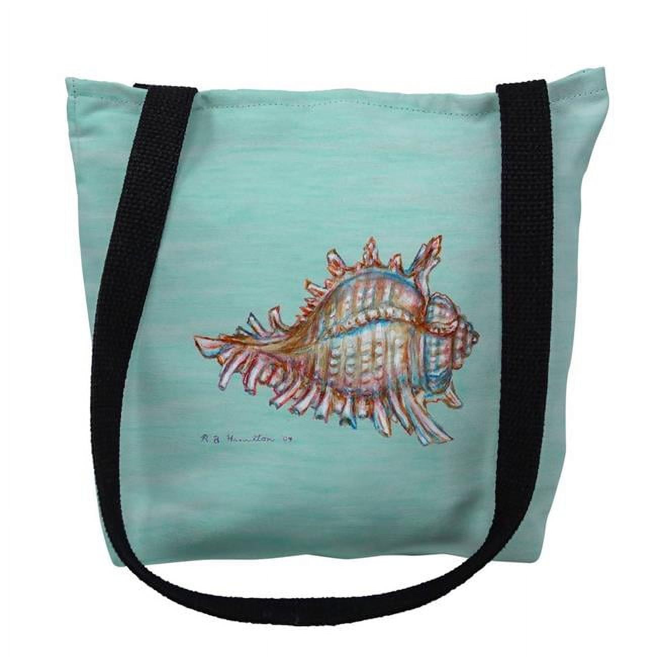 18 x 18 in. Conch on Aqua Tote Bag - Large
