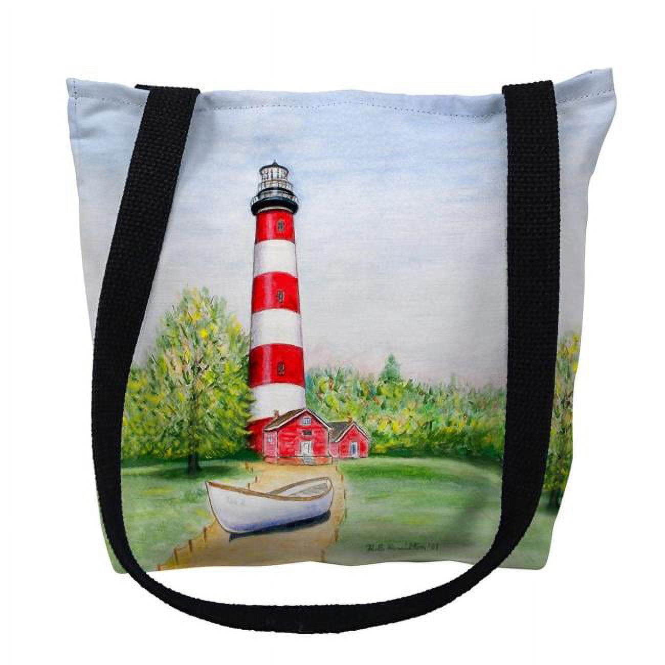 18 x 18 in. Chincoteague Lighthouse, VA Tote Bag - Large