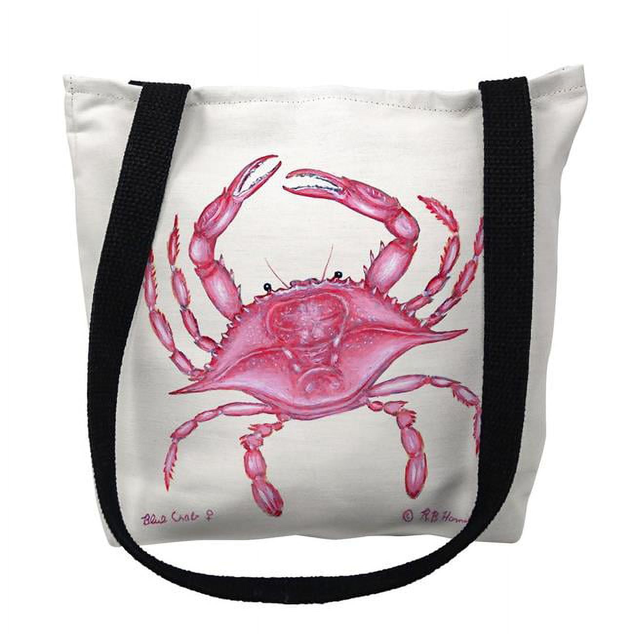 18 x 18 in. Pink Crab Tote Bag - Large