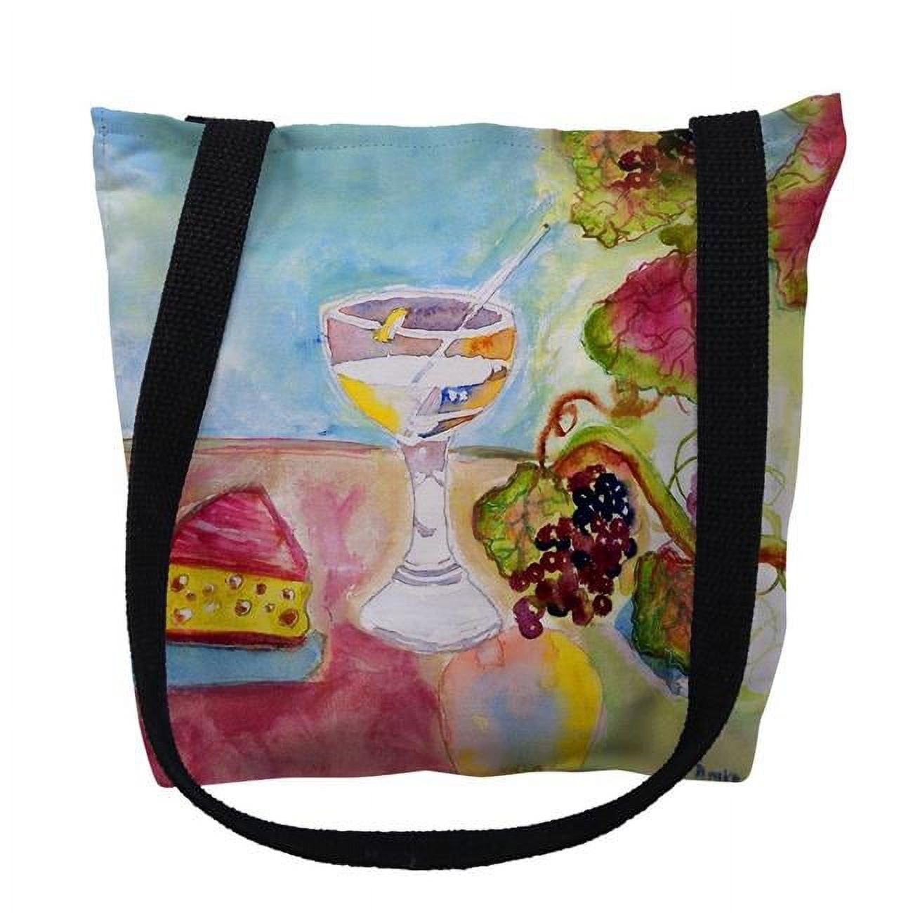 18 x 18 in. Wine & Cheese Tote Bag - Large