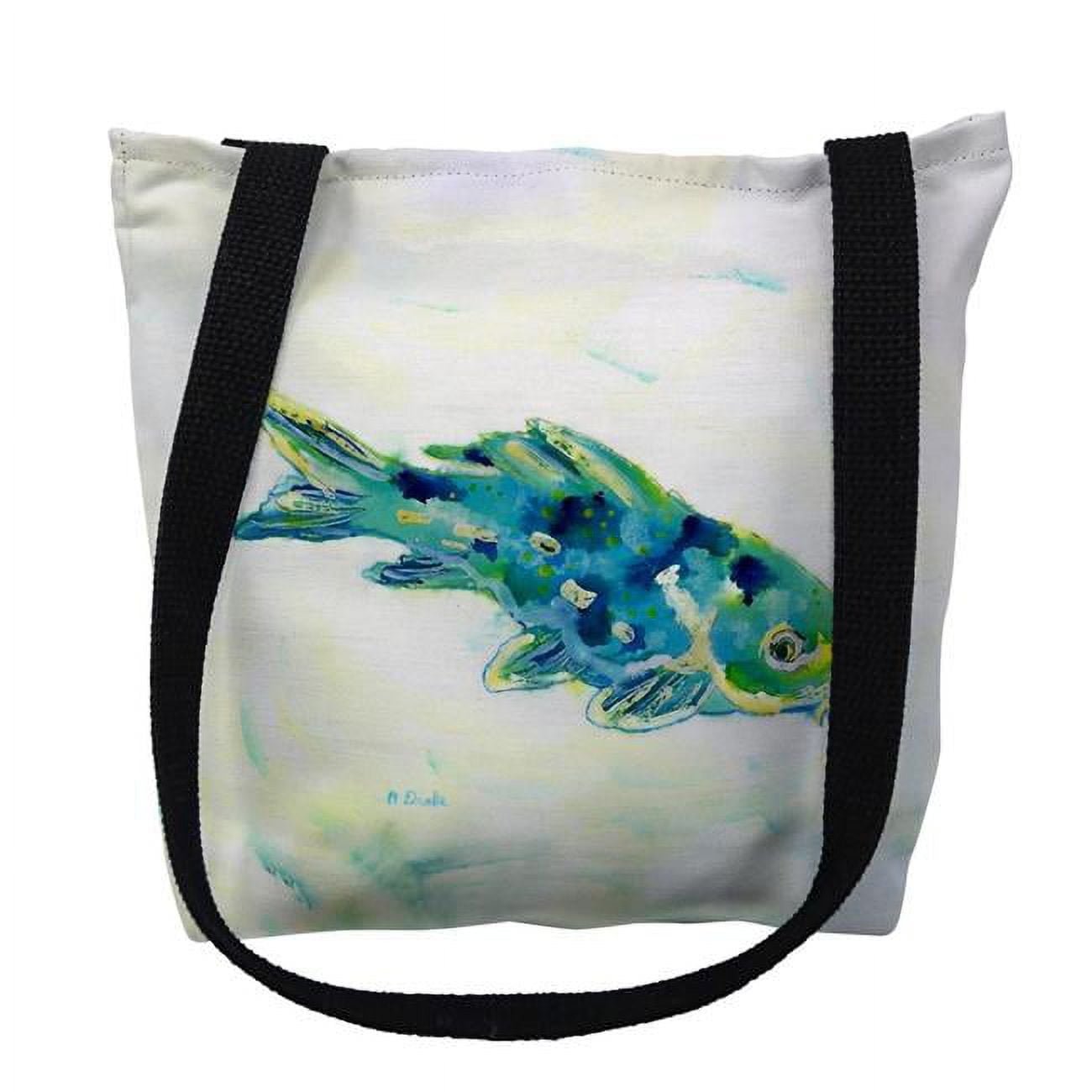 18 x 18 in. Blue Koi Tote Bag - Large
