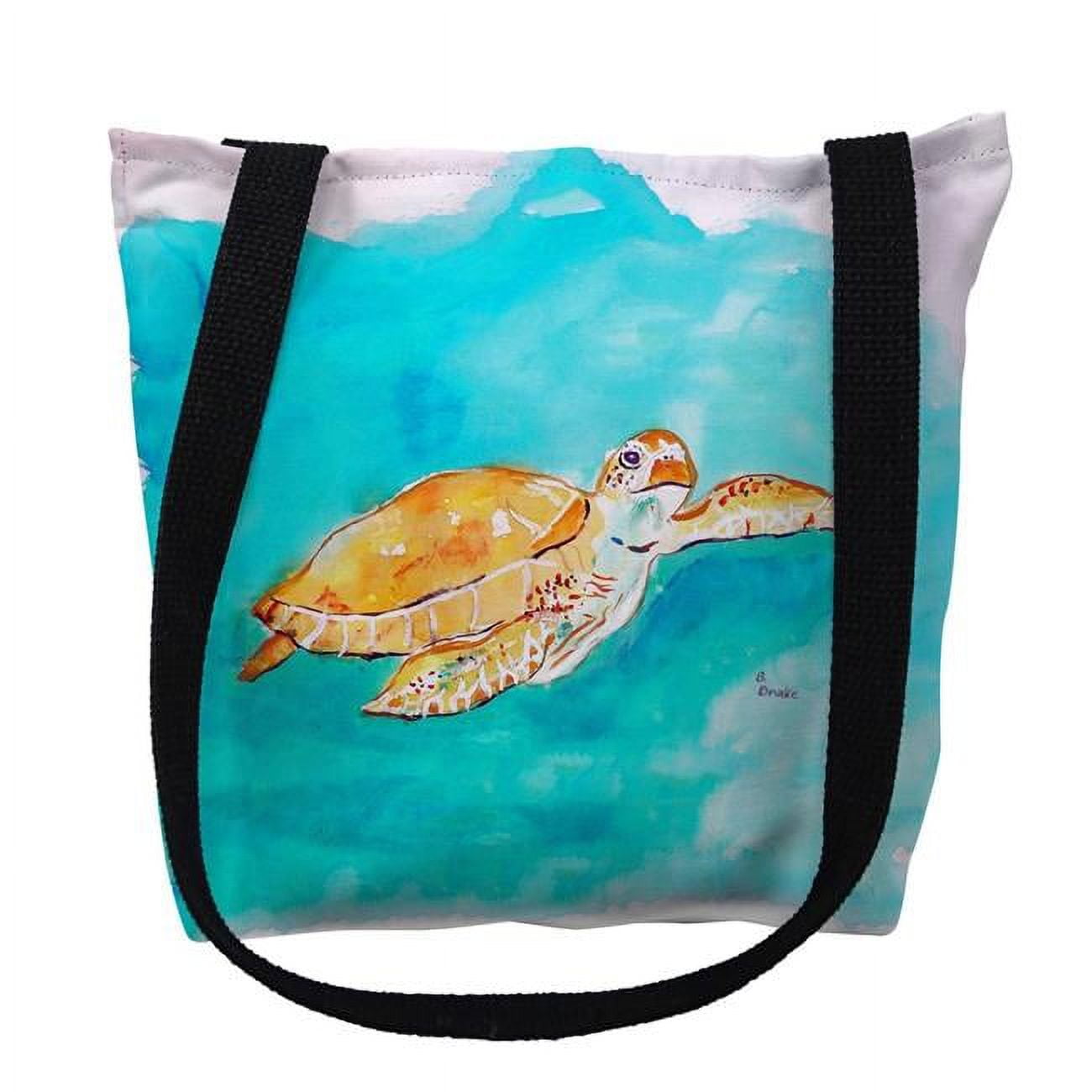18 x 18 in. Brown Sea Turtle Tote Bag - Large