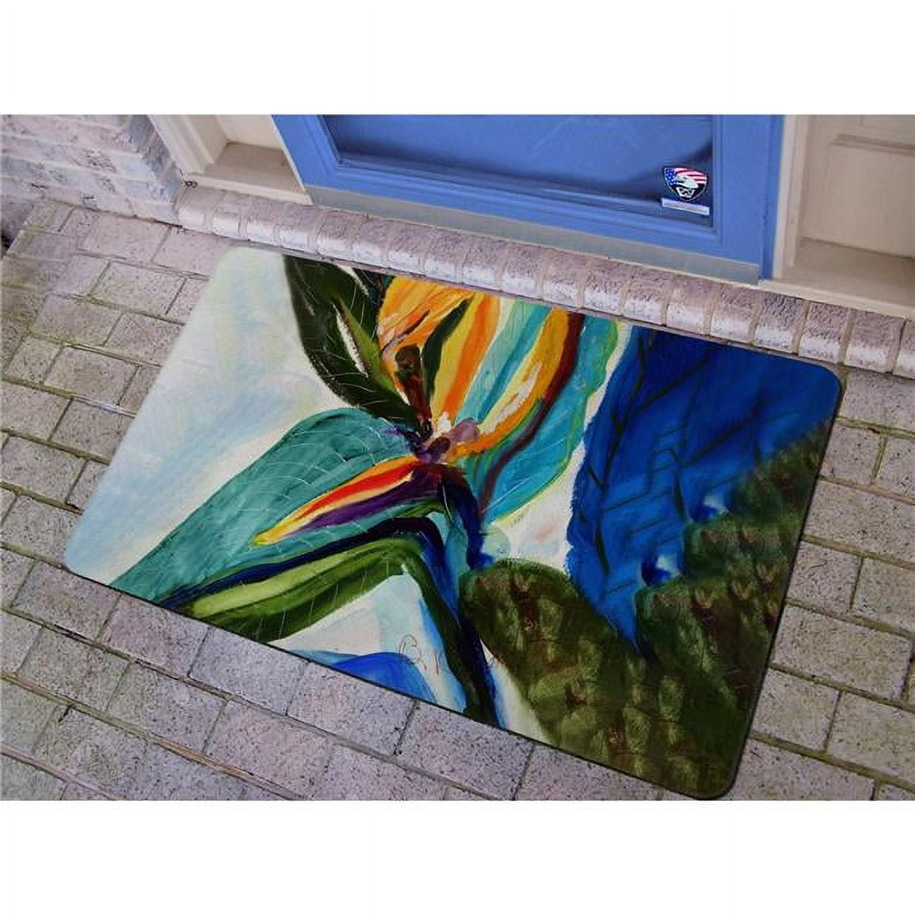 Picture of Betsydrake DM1161 18 x 26 in. Teal Paradise Door Mat