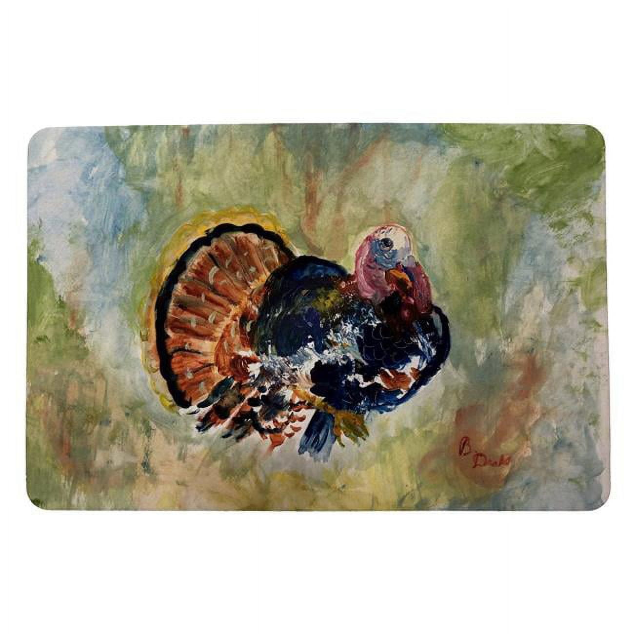 Picture of Betsydrake DM1165 18 x 26 in. Colorful Turkey Door Mat