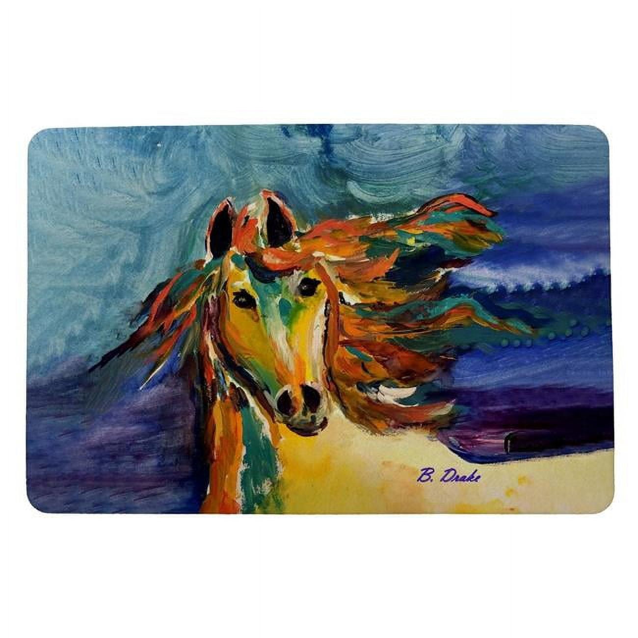 Picture of Betsydrake DM1173 18 x 26 in. Colorful Horse Door Mat