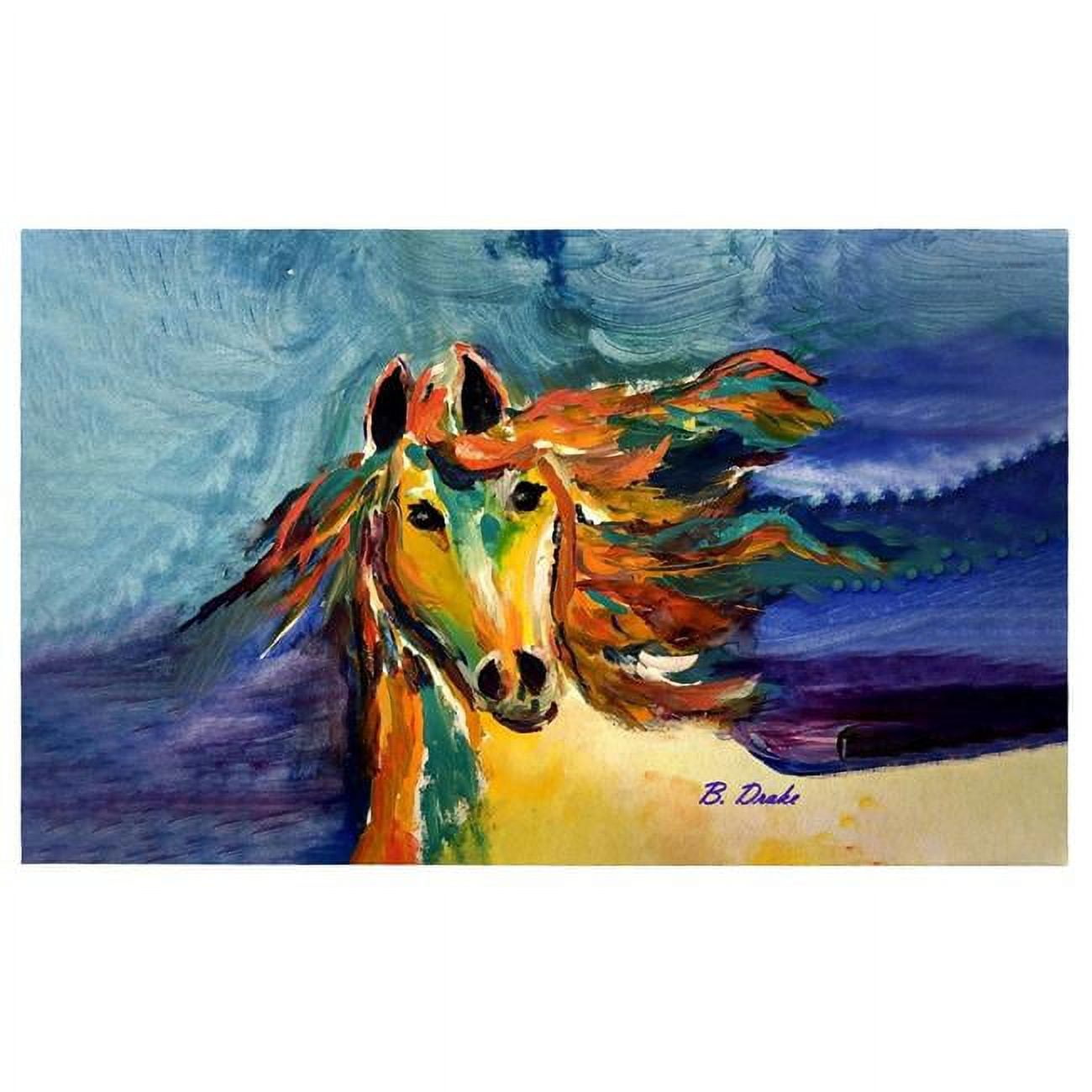 Picture of Betsydrake DM1173G 30 x 50 in. Colorful Horse Door Mat