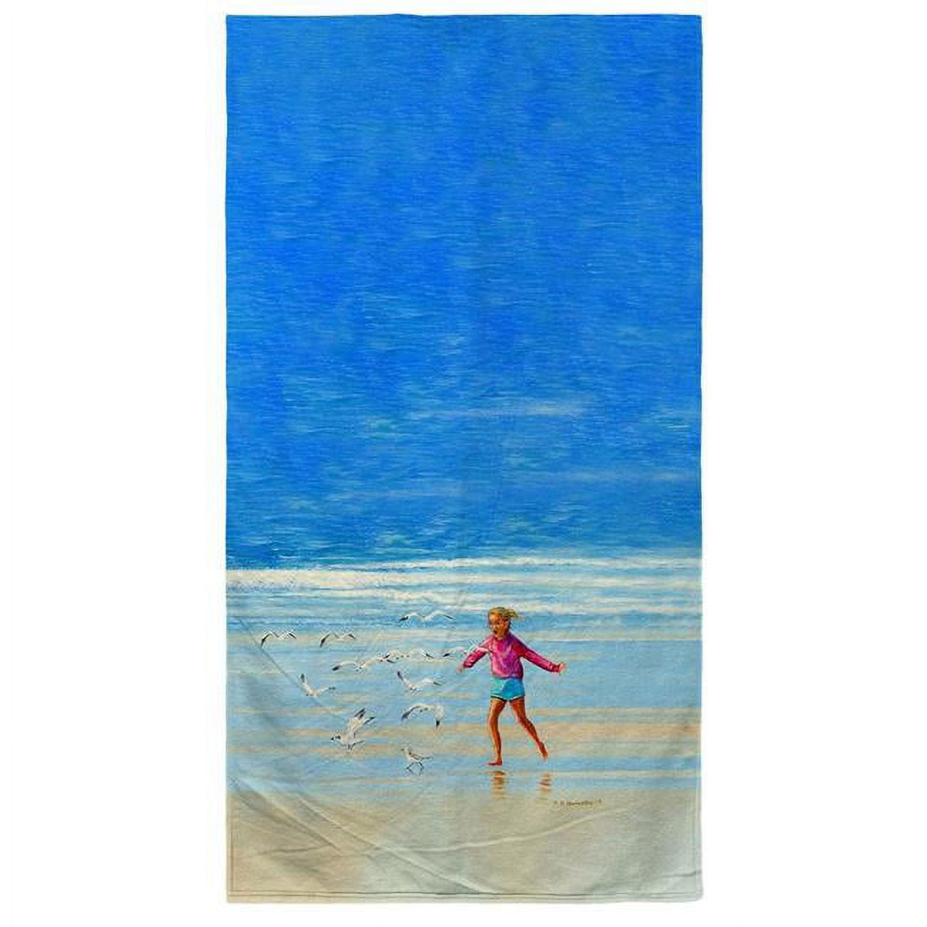 BT1135 Chasing Gulls Beach Towel