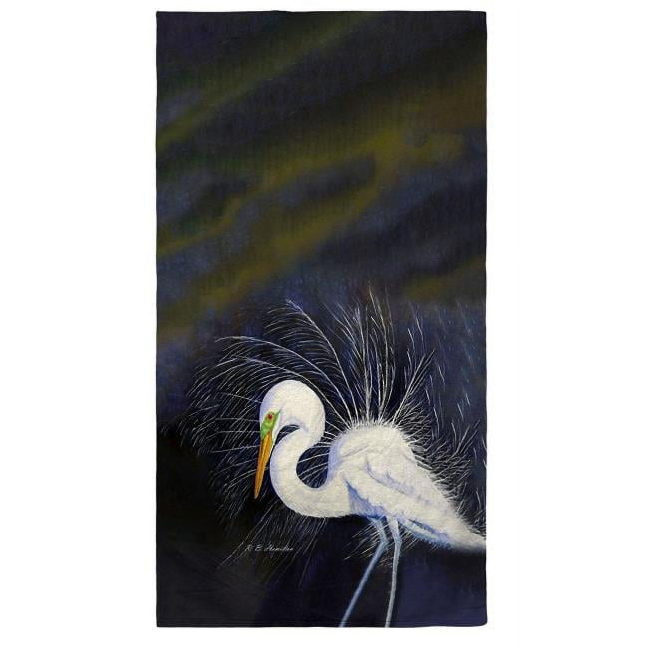 BT1155 Breeding Egret Beach Towel
