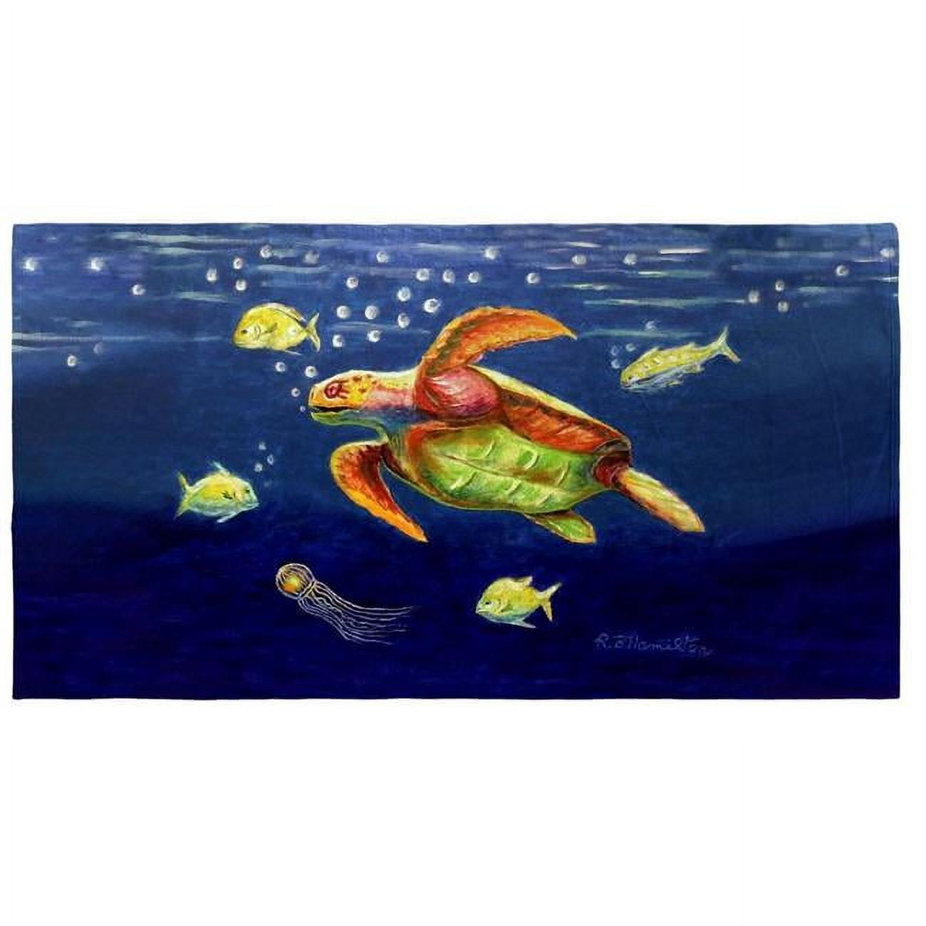 Picture of Betsydrake BT1168 Dicks Sea Turtle Beach Towel
