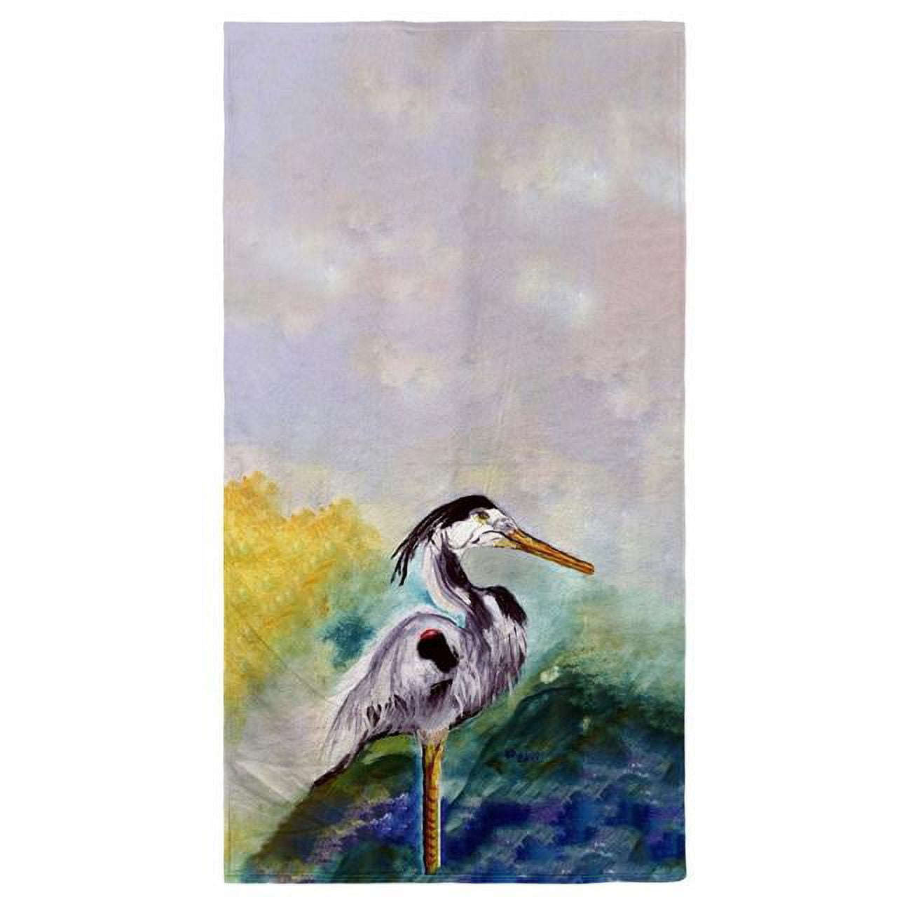 Betsys Blue Heron Beach Towel
