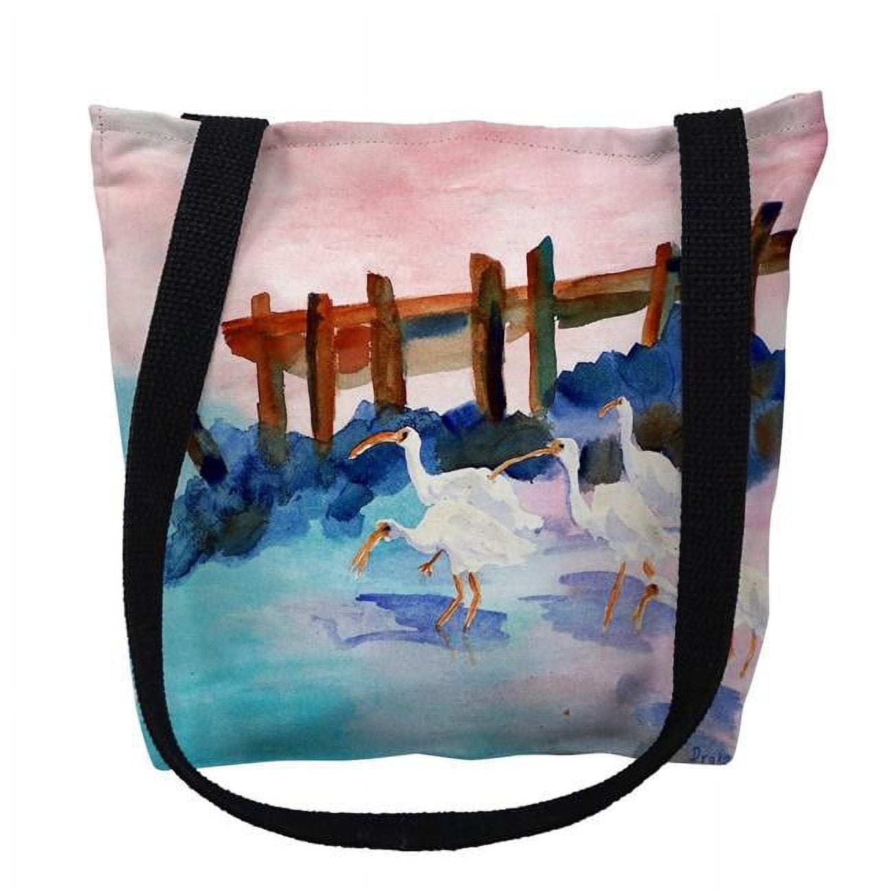 18 x 18 in. White Ibises Tote Bag - Large