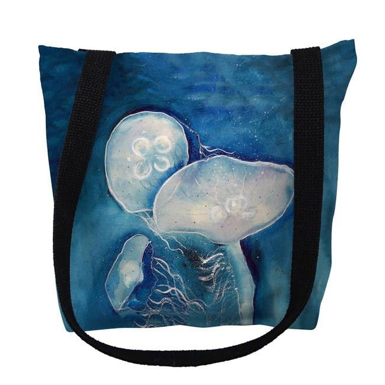 18 x 18 in. Blue Jellyfish Tote Bag - Large