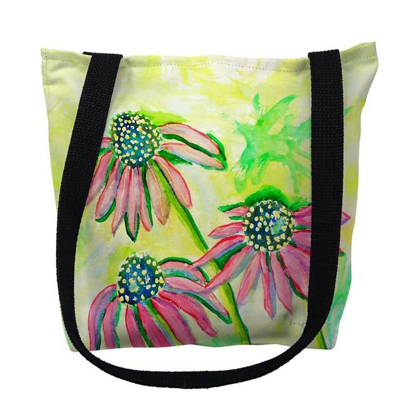 18 x 18 in. Cone Flowers Tote Bag - Large
