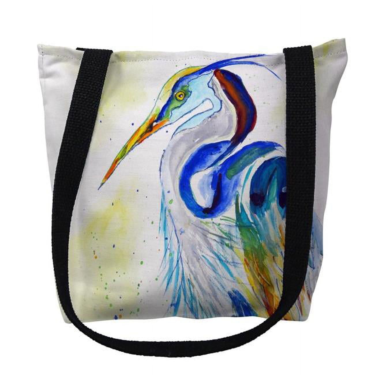 18 x 18 in. Watercolor Heron Tote Bag - Large