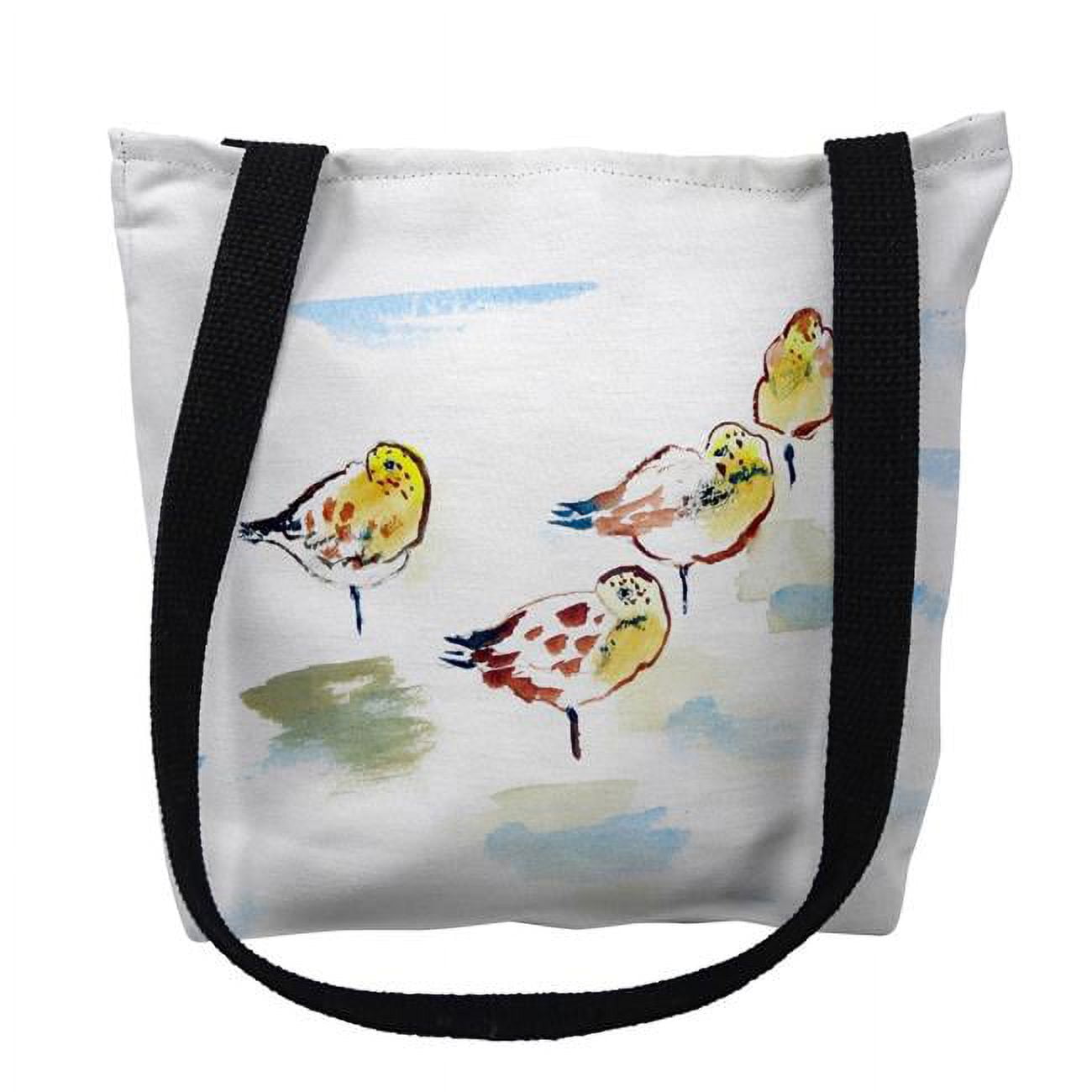18 x 18 in. Four Sanderlings Tote Bag - Large