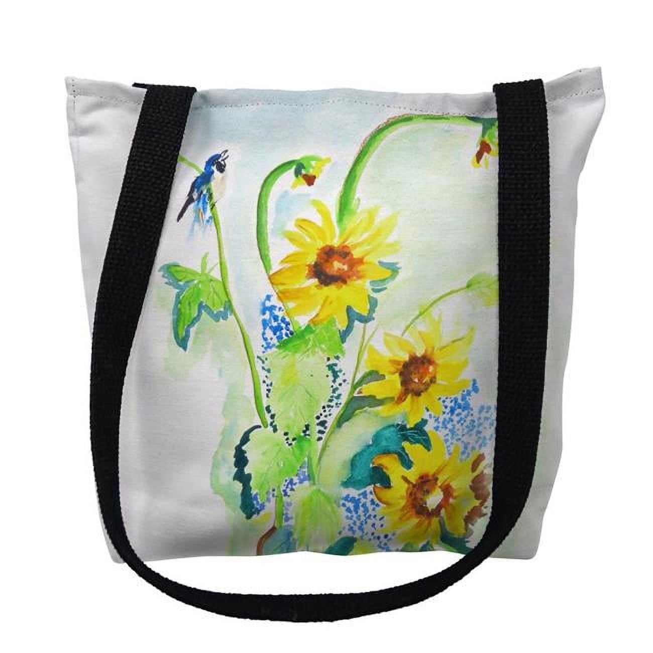 18 x 18 in. Sunflower & Bird Tote Bag - Large