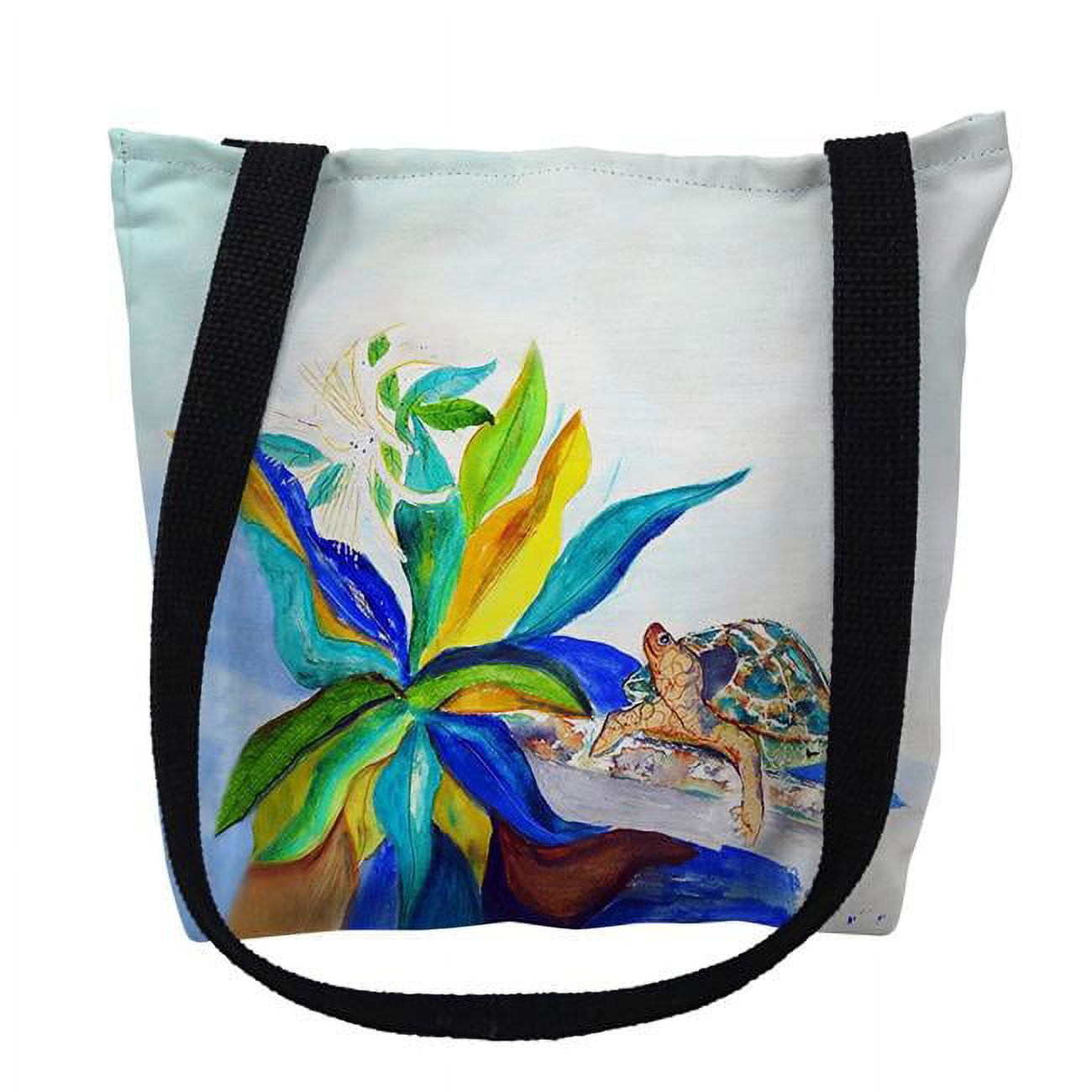 18 x 18 in. Turtle & Lily Tote Bag - Large