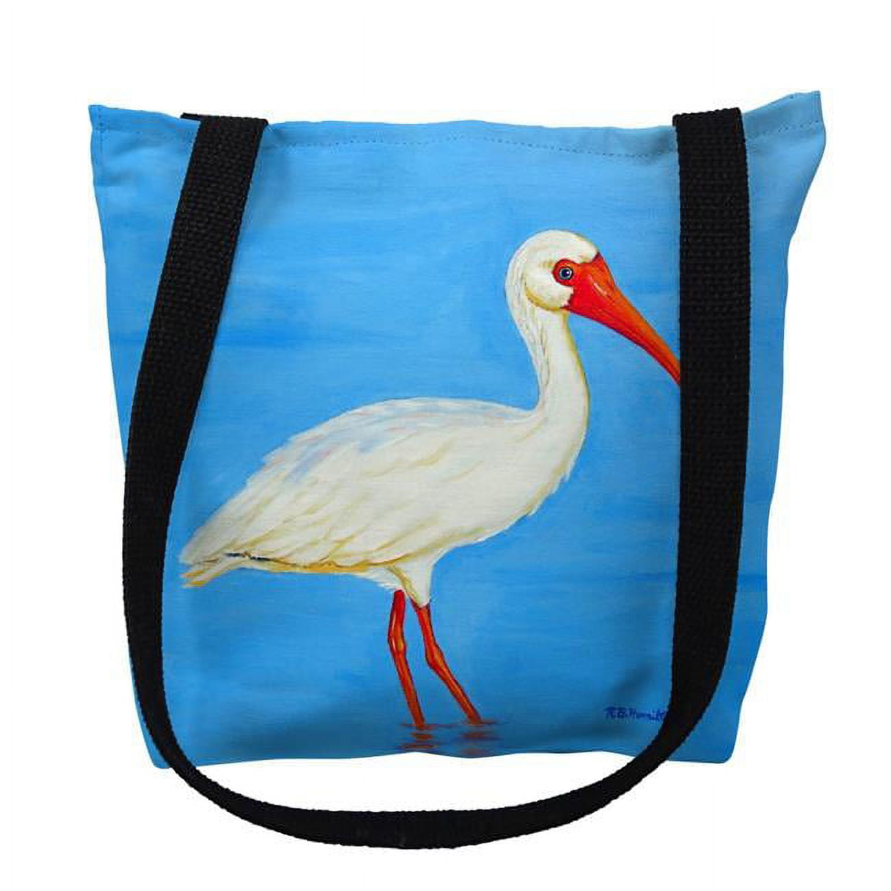 18 x 18 in. Posing White Ibis Tote Bag - Large
