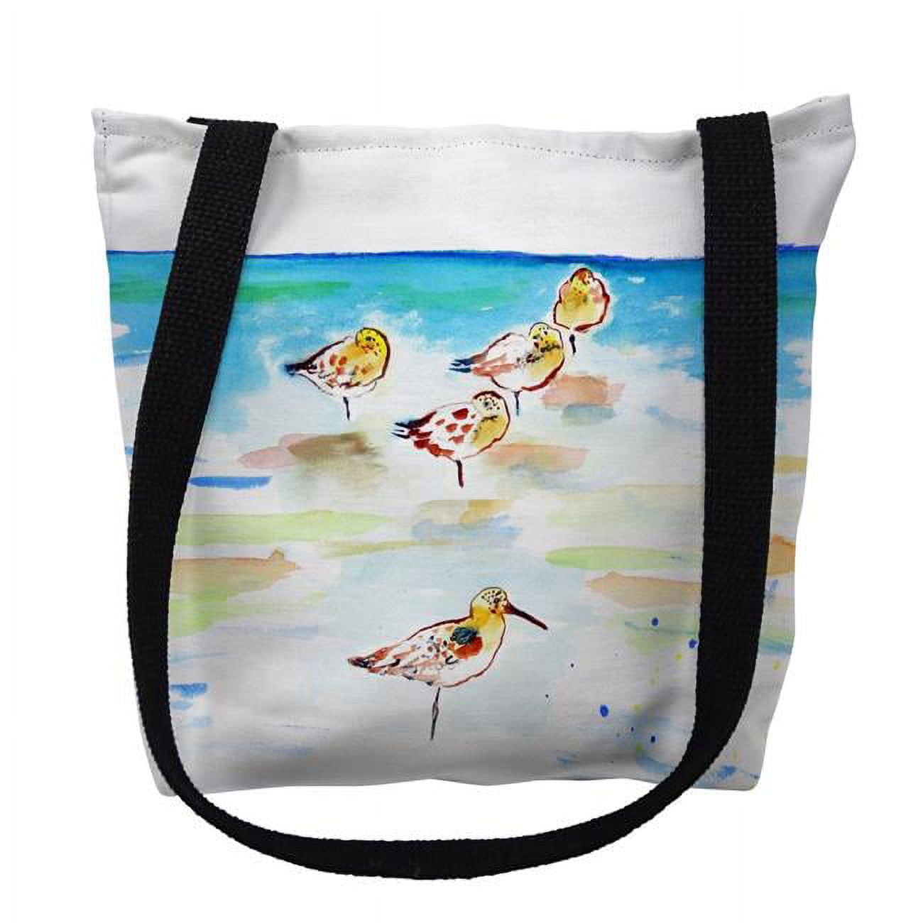 18 x 18 in. Five Sanderlings Tote Bag - Large