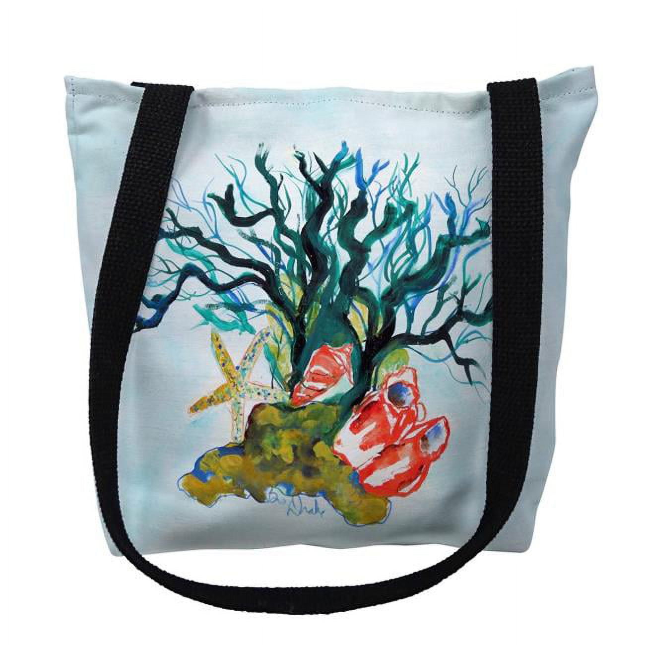 18 x 18 in. Starfish Coral Shells Tote Bag - Large
