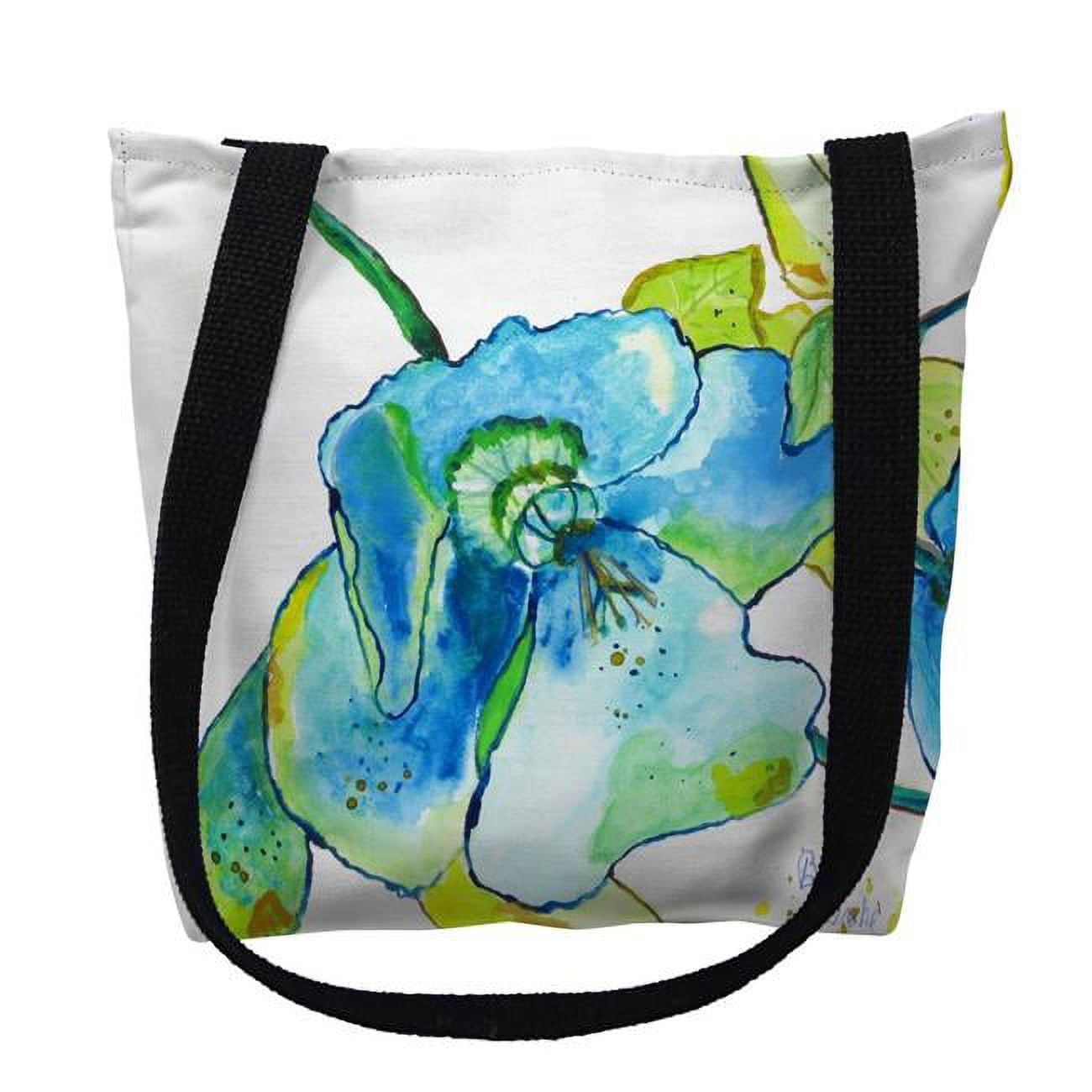 18 x 18 in. Blue Hibiscus Tote Bag - Large