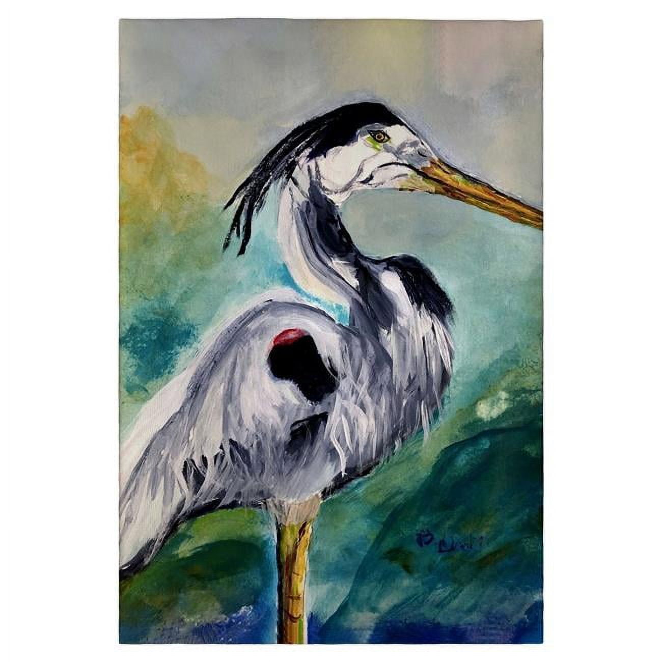Picture of Betsydrake GT1171 20 x 20 in. Betsys Blue Heron Guest Towel