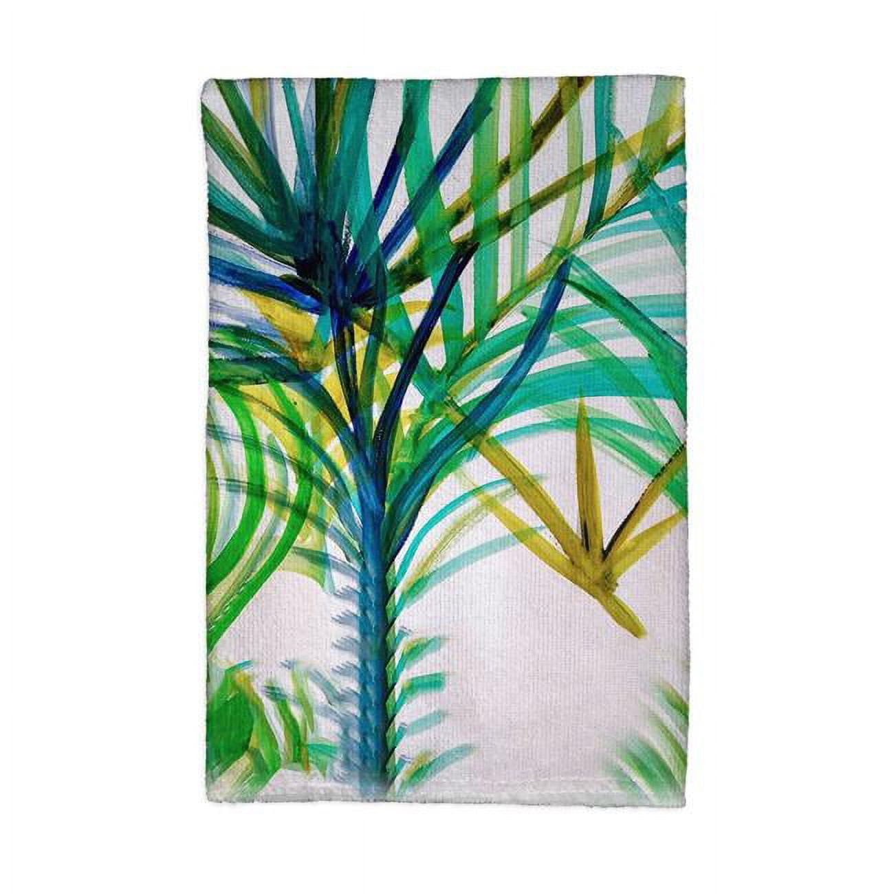 Picture of Betsydrake KT1157 16 x 25 in. Teal Palms Kitchen Towel