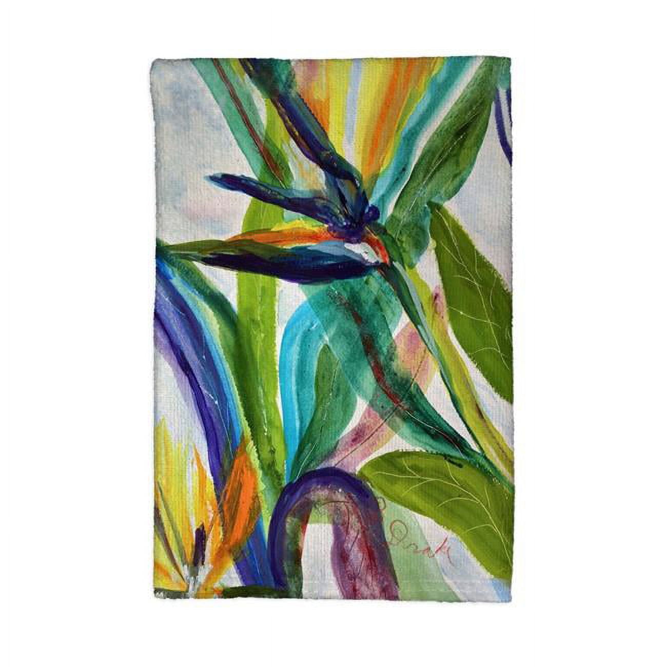 Picture of Betsydrake KT1162 16 x 25 in. Teal Paradise II Kitchen Towel