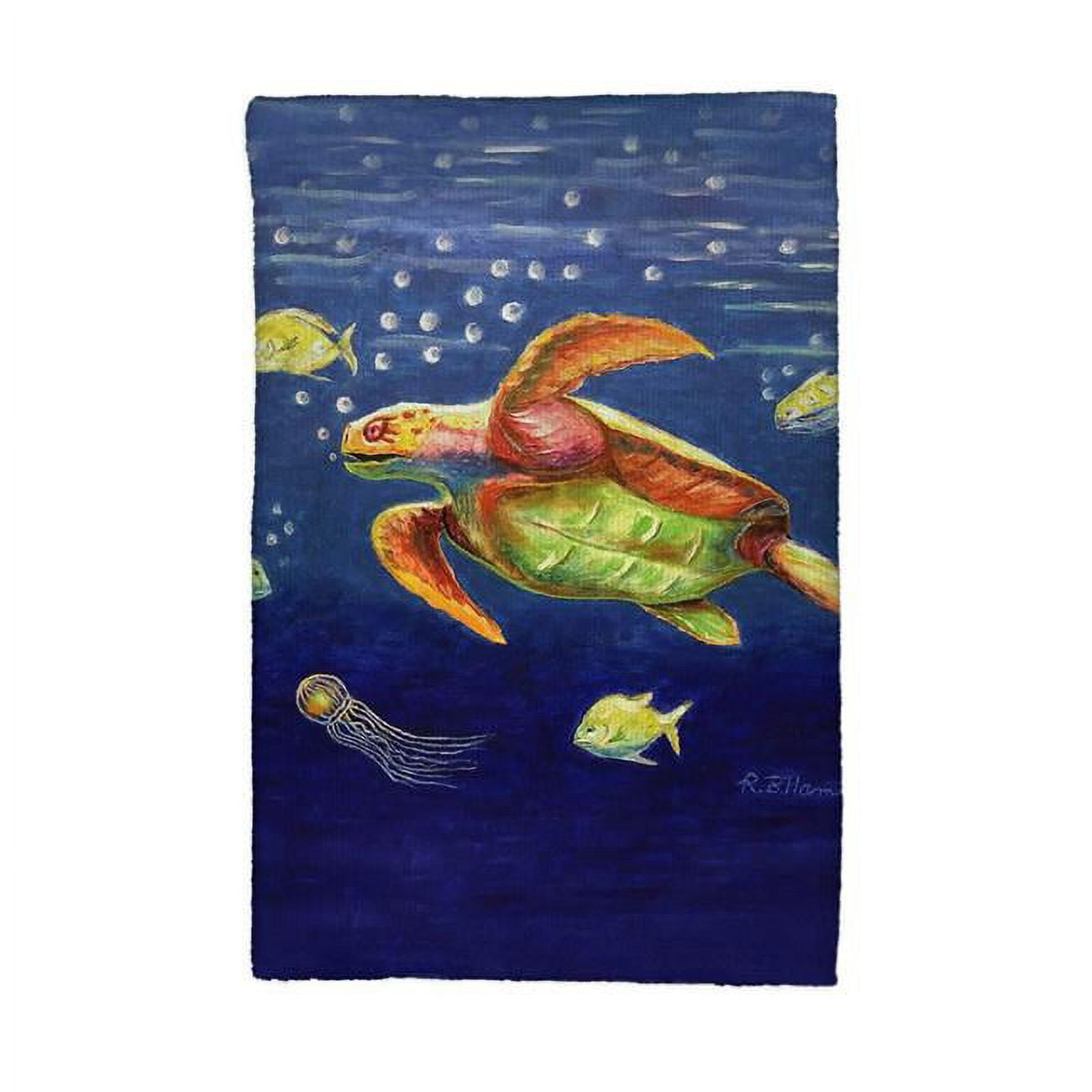 Picture of Betsydrake KT1168 16 x 25 in. Dicks Sea Turtle Kitchen Towel