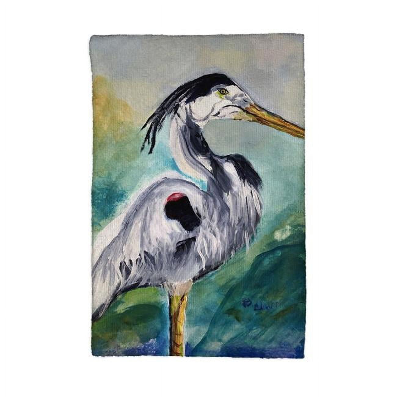 Picture of Betsydrake KT1171 16 x 25 in. Betsys Blue Heron Kitchen Towel