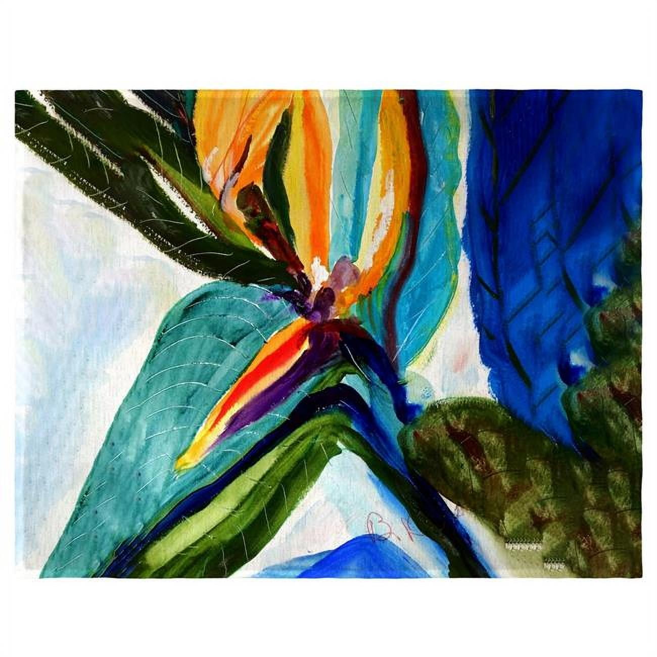 Picture of Betsydrake PM1161 14 x 18 in. Teal Paradise Place Mat - Set of 4