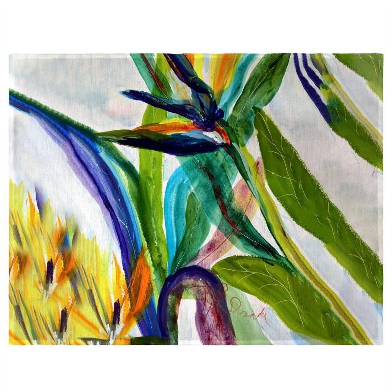 Picture of Betsydrake PM1162 14 x 18 in. Teal Paradise II Place Mat - Set of 4