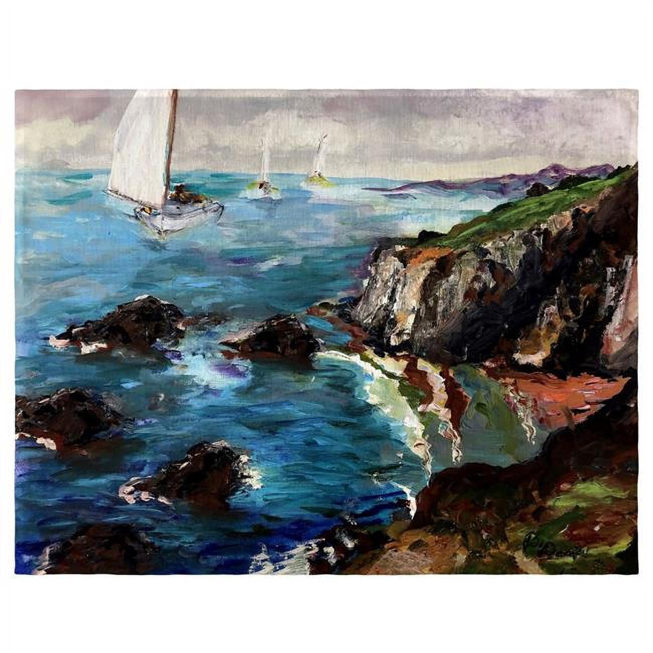 Picture of Betsydrake PM1164 14 x 18 in. Sailing the Cliffs Place Mat - Set of 4